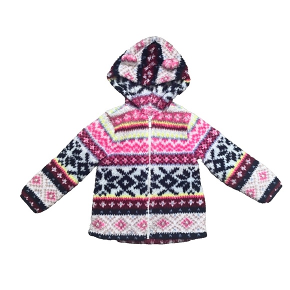 Old Navy Other - Old Navy Toddler Girls' Multi-Colored Zip Front Hooded Jacket Size 2T